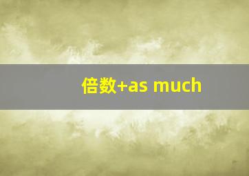 倍数+as much